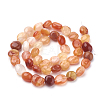 Natural Red Botswana Agate Beads Strands G-T064-31-2