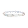 4Pcs 4 Style Natural & Synthetic Mixed Gemstone & 304 Stainless Steel Beaded Stretch Bracelets Set for Women BJEW-JB09116-2