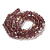 Transparent Electroplate Glass Beads Strands EGLA-A039-T3mm-B05-2