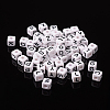 Chunky Letter Acrylic Cube Beads for Kids Jewelry X-PL37C9447-3