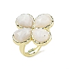 Natural Gemstone Faceted Adjustable Finger Rings for Women RJEW-A092-01G-6