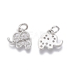 Brass Micro Pave Cubic Zirconia Pendants KK-G374-26P-2