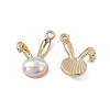 ABS Plastic Imitation Pearl Pendants PALLOY-K259-02G-2