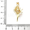 Brass Micro Pave Cubic Zirconia Pendants KK-P330-01C-G-3