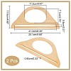 D-shape Wooden Bag Handles FIND-WH0135-77A-2