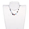 Natural & Synthetic Gemstone Beaded Necklaces NJEW-JN02543-4