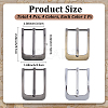 4Pcs 4 Colors Alloy Single Prong Roller Buckles FIND-CL0002-12-2