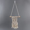 Cotton Cord Macrame Woven Wall Hanging HJEW-C010-03-2