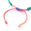 Adjustable Nylon Thread Braided Bead Bracelets BJEW-JB05697-03-3