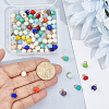 100Pcs Electroplate Imitation Jade Glass Charms PALLOY-BM00005-3
