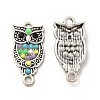 Alloy Jet Rhinestone Connector Charms FIND-H039-14AS-A-2