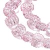 Electroplate Baking Paint Transparent Glass Beads Strands GL-CBA17FF-02G-3