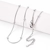 1MM 304 Stainless Steel Satellite Chain Necklaces NJEW-N058-07B-P-1