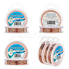 BENECREAT 3 Rolls 3 Styles Round Copper Craft Wire CWIR-BC0006-21-1