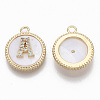 Brass Micro Pave Cubic Zirconia Pendants KK-T062-04A-NF-2