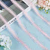 10 Yards Polyester Pleated Lace Trim OCOR-WH0080-93C-4
