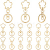 18Pcs Alloy Keychain Clasps KEYC-SC0001-72G-1