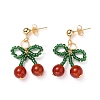 Cherry Dangle Stud Earrings X-EJEW-JE04339-1
