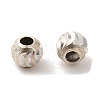 925 Sterling Silver Corrugated Round Spacer Beads STER-K178-02B-S-1