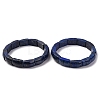 Natural Lapis Lazuli Bead Stretch Bracelets for Women Men BJEW-C097-02A-09-1