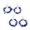 Natural Dyed Lapis Lazuli Dangle Earrings EJEW-E255-D03-1