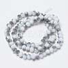 Electroplate Opaque Glass Beads Strands EGLA-A034-P3mm-F16-2
