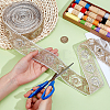 10 Yards Organza Embroidery Flower Ribbons with Paillettes SRIB-WH0011-202B-3
