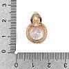Brass Micro Pave Cubic Zirconia Pendants KK-E795-08KCG-3