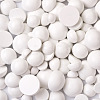 120Pcs 4 Styles Spray Painted White Wood Cabochons WOOD-TA0001-52-5