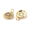 Brass Micro Pave Cubic Zirconia Pendants ZIRC-P092-010G-02-RS-3