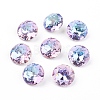 Pointed Back & Back Plated Glass Rhinestone Cabochons LS-RGLA-J012-8mm-001VL-1