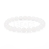Natural Pink Calcite Round Beads Stretch Bracelet for Women for Her BJEW-JB06927-1