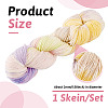 1 Skein 80% Wool 20% Acrylic Fiber Rainbow Segment Dyed Yarn OCOR-TA0003-02E-4