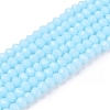 Opaque Solid Color Imitation Jade Glass Beads Strands EGLA-A044-P1mm-D06-1