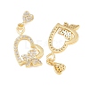 Brass Micro Pave Cubic Zirconia Pendants KK-I475-05G-06-2