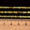 Faceted Rondelle Natural Green Garnet Beads Strands G-F289-40B-6