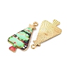 Christmas Theme Rack Plating Alloy Pendants FIND-M020-02C-G-2