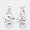 Alloy Cubic Zirconia Pendants ZIRC-Q017-035P-2