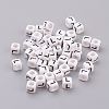 50g Opaque Acrylic Horizontal Hole Letter Beads SACR-TA0001-19O-1