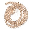 Transparent Electroplate Glass Beads Strands GLAA-F029-4mm-C12-2