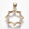 Brass Micro Pave Cubic Zirconia Pendants ZIRC-K079-26-2