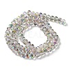 Transparent Electroplate Glass Beads Strands GLAA-Q099-C01-06-2