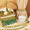 Polyester Lace Ribbon with Plastic Charms Tassel OCOR-WH0078-202B-03-5