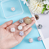8Pcs 4 Colors Polymer Clay Rhinestone Beads RGLA-UN0001-01-4