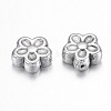 Tibetan Style Alloy 3D Flower Beads LF0476Y-NF-2