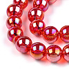Electroplate Transparent Glass Beads Strands GLAA-T032-T10mm-AB09-3