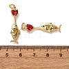 Brass Pave Cubic Zirconia Pendants KK-A271-05G-01-3