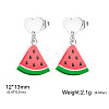 304 Stainless Steel Stud Dangle Earrings WG2FA29-09-1