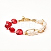 Shell Pearl Beaded Bracelets for Girl Women BJEW-TA00014-4