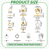 120 Sets 8 Styles Tibetan Style Alloy Toggle Clasps FIND-GA0005-28-2